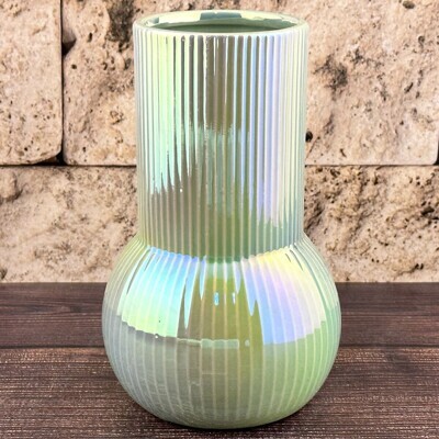 ваза керамическая 20,5*13см (ZG2005-1) зеленая, 97773